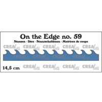 Billede: skæreskabelon bølger, Dies Crealies CLOTE59 On the Edge 59, Pointy waves, 14,5cm
