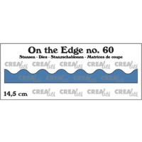 Billede: skæreskabelon bølger, Dies Crealies CLOTE60 On the Edge 60, Scallopped waves, 14,5cm