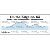 Billede: skæreskabelon bølge eller snedrive, Dies Crealies CLOTE63 On the Edge 63, 2 waves or snowdrifts, 14,5cm