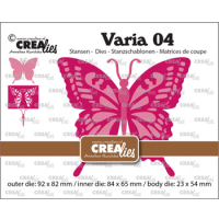 Billede: skæreskabelon sommerfugl i 3 dele, Dies Crealies CLVaria04 Varia 04
92 x 82 mm - 84 x 65 mm - 23 x 54 mm