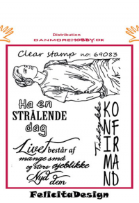 Billede: Stempel en dreng, Ha en STRÅLENDE dag, Livet består af mange små og store øjeblikke, Nyd dem, Tillykke KONFIRMAND, FelicitaDesign