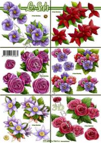 Billede: 6 små blomsterbilleder, le suh