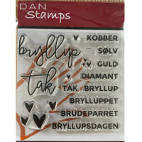 Billede: Stempel Dan Stamps bryllup, tak, KOBBER, SØLV, GULD, DIAMANT, TAK, BRYLLUP, BRYLLUPPET, BRUDEPARRET, BRYLLUPSDAGEN
