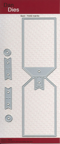 Billede: skæreskabelon dobbelttag med hulforstærker, 6x10,5cm til fold, hertil kan bruges d7849, dan-dies