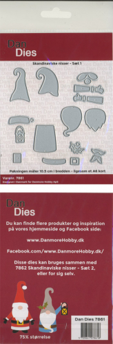 Billede: skæreskabelon Dan-Dies  Skandinaviske nisser Sæt 1, Ca. 6,5cm kan bruges med Sæt 2 