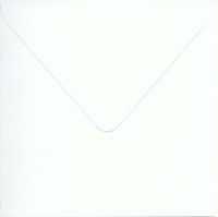 Billede: kuvert 17x17cm hvid med spidslukning, 20 stk.
