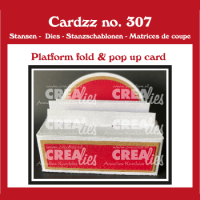 Billede: skæreskabelon platform fold og pop up kort, Cardzz dies no. 307, CreaLies, bundens mål er ca. 6x8,5cm