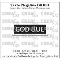 Billede: skæreskabelon GOD JUL med 1 skygge, Dies Crealies DK10H, 
Texto Negativo 