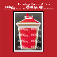 Billede: skæreskabelon lille lygteboks, Dies Crealies Create A Box Mini 22, CCABM22 - 9 cm høj