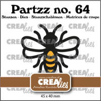 Billede: skæreskabelon stor bi, Dies Crealies Partzz stansen 64