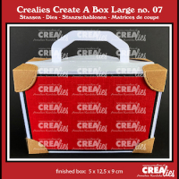 Billede: skære/prægeskabelon kuffert, Dies Crealies, Kuffert, Create a box mini,
CCABM07, samlet mål ca. 5x12,5x9cm