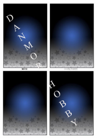 Billede: sort baggrund med blå cirkel og stjerner forneden, 3D ark Dan-pictures 