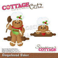 Billede: skæreskabelon peberkagebagere, Dies CottageCutz CC-785, Gingerbread Baker