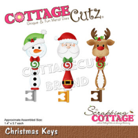 Billede: skæreskabelon julenøgler, Dies CottageCutz CC-801, Christmas Keys