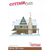Billede: skæreskabelon skihotel, Winter Ski Lodge, cc-972, CottageCutz