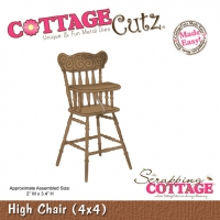 Billede: high chair, 2x3,4 inch, cottage cutz, førpris kr. 140,00, nupris