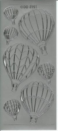 Billede: luftballoner, sølv stickers