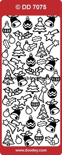Billede: små julefigurer, sølv stickers