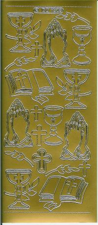 Billede: alterglas, biblen m.m., guld stickers