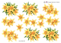 Billede: gule blomster, hm-design, førpris kr. 6,-