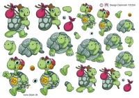 Billede: 6 glade skildpadder, hm-design
