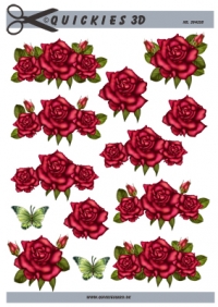 Billede: røde roser, quickies, førpris kr. 6,- nupris