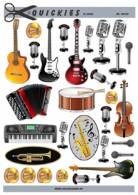 Billede: forskellige musikinstrumenter til pynt, quickies quick