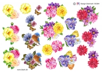 Billede: 5 små blomstermotiver, hm-design