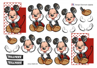 Billede: Mickey sidder og hygger sig, HM-design