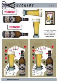 Billede: spillekort og øl i glas og flaske, quickies quick