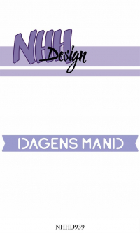 Billede: skæreskabelon banner med DAGENS MAND, NHH Design Dies, NHHD939, 8,8x1cm