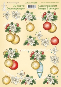 Billede: julekugler med juleblomster, leane de graaf, 