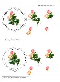 Billede: roser med dotsmønster, førpris kr. 6,- nupris