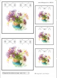 Billede: blomster i vase, lene design med dotsmønster, tilbud