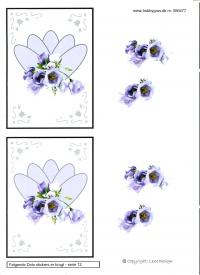 Billede: lilla blomster med dotsmønster, lene design, tilbud