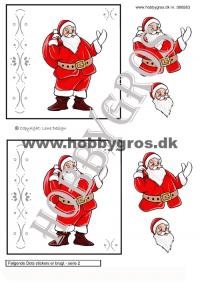 Billede: julemanden med dotsmønster, lene design, tilbud