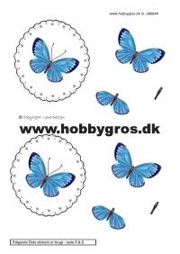 Billede: sommerfugl med dotsmønster, lene design, tilbud
