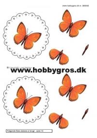 Billede: sommerfugl med dotsmønster, lene design, tilbud
