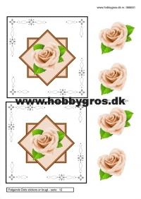Billede: rose med dotsmønster, lene design, tilbud