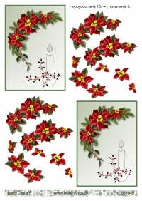 Billede: juleblomst med dotsmønster, barto design, førpris kr. 6,- nupris