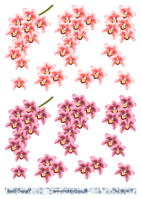Billede: gren med orkideer, barto design, førpris kr. 6,- nupris