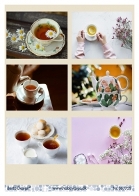 Billede: 6 billeder med en god kop te,barto design