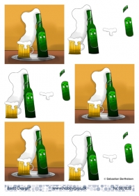 Billede: øl i krus og flaske, barto design