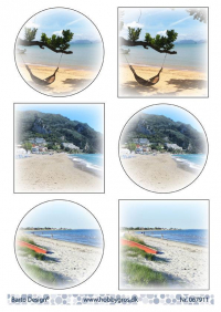Billede: 6 billeder af en strand, barto design