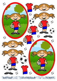 Billede: lille pigefodboldspiller, barto design
