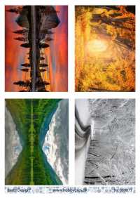 Billede: 4 årstidsbilleder af landskaber, barto design