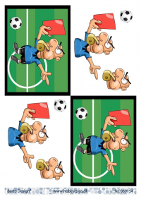 Billede: fodbolddommer med det røde kort, barto design