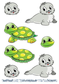 Billede: sæl og skildpaddeunge, barto design