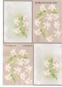 Billede: sy-ark nr. 8 hvid lilje, førpris kr. 6,- nupris