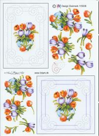 Billede: sy-ark nr. 36, blomster i krukke, hmdesign, førpris kr. 6,- nupris